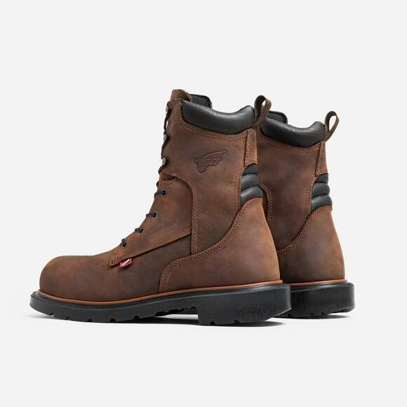 NEW RED WING SHOES men\'s dynaforce steel toe boot in brown